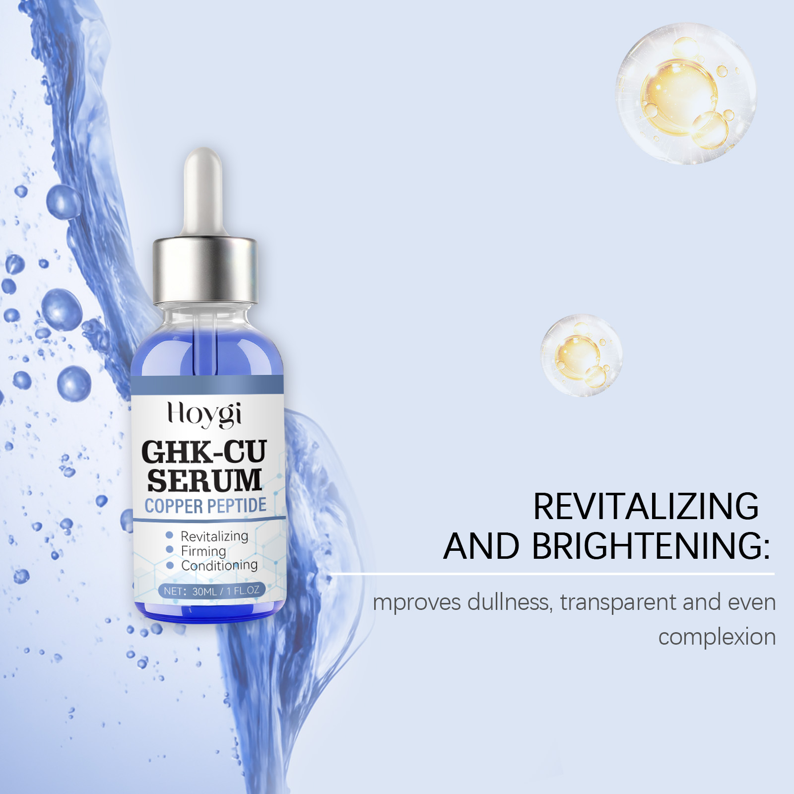Serum Peptida Tembaga 30Ml GHK - Hyaluronic Acid Facial Serum ulasan dan harga